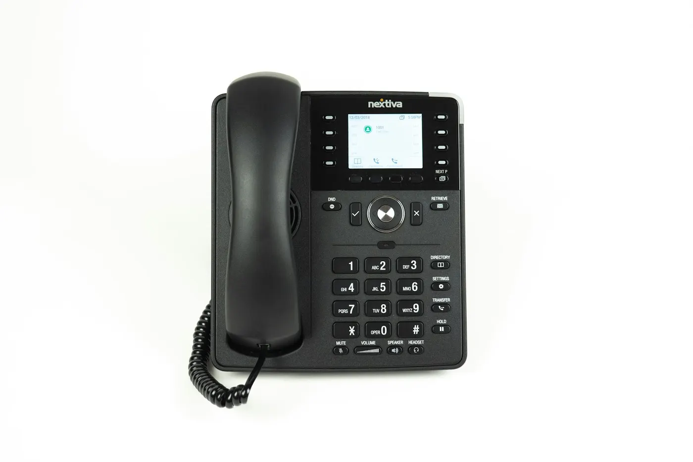IP desk phone with colour display